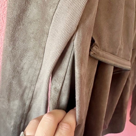 Vigoss Faux Suede Drape Collar Jacket XS - Picture 7 of 10